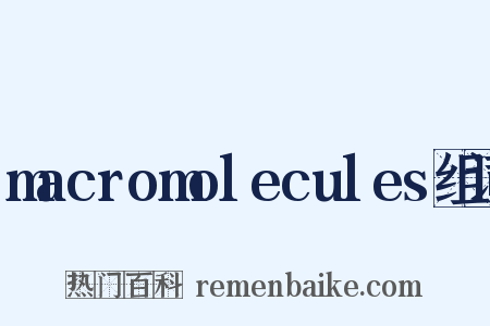 macromolecules组词是什么意思的图片